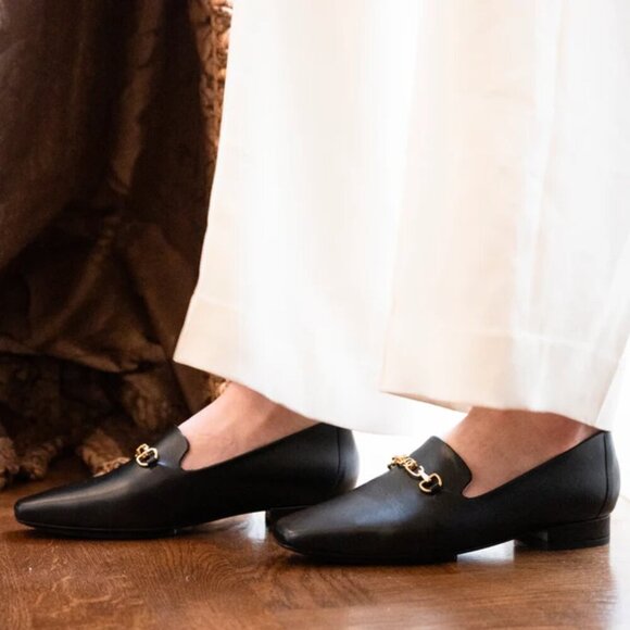 Scarlett Chase Leather Loafer Black Size 6.5 - Picture 3 of 12